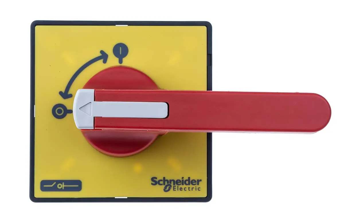 Produktfoto 1 von Schneider Electric Rot, Gelb TeSyS Vario Drehgriff für Trennschalter 90 mm 1-fach abschließbar, IP65