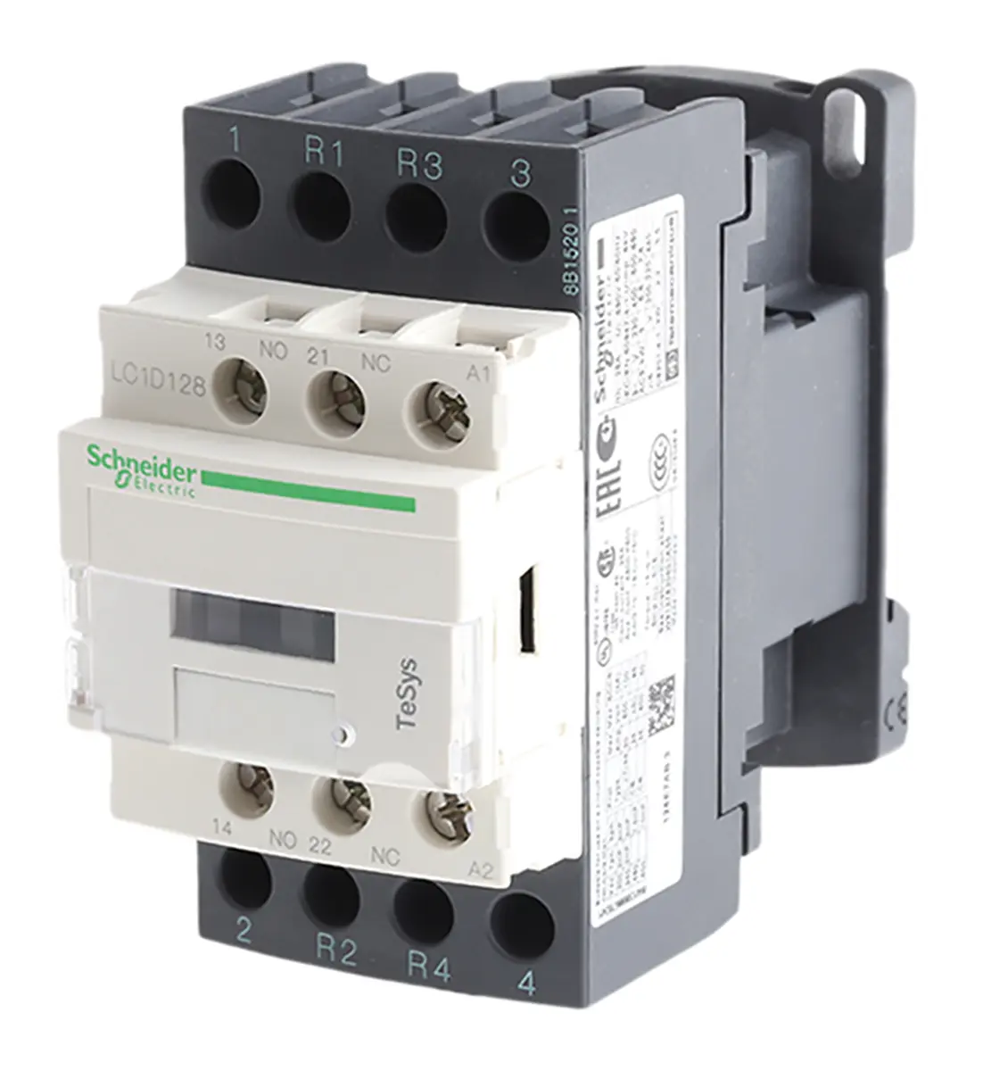 Produktfoto 1 von Schneider Electric LC1D Schütz 48 V ac-Spule, 4-polig, 690V ac / 12 A 48 V ac 2.5 W 2 Schließer/2 Öffner Motorsteuerung
