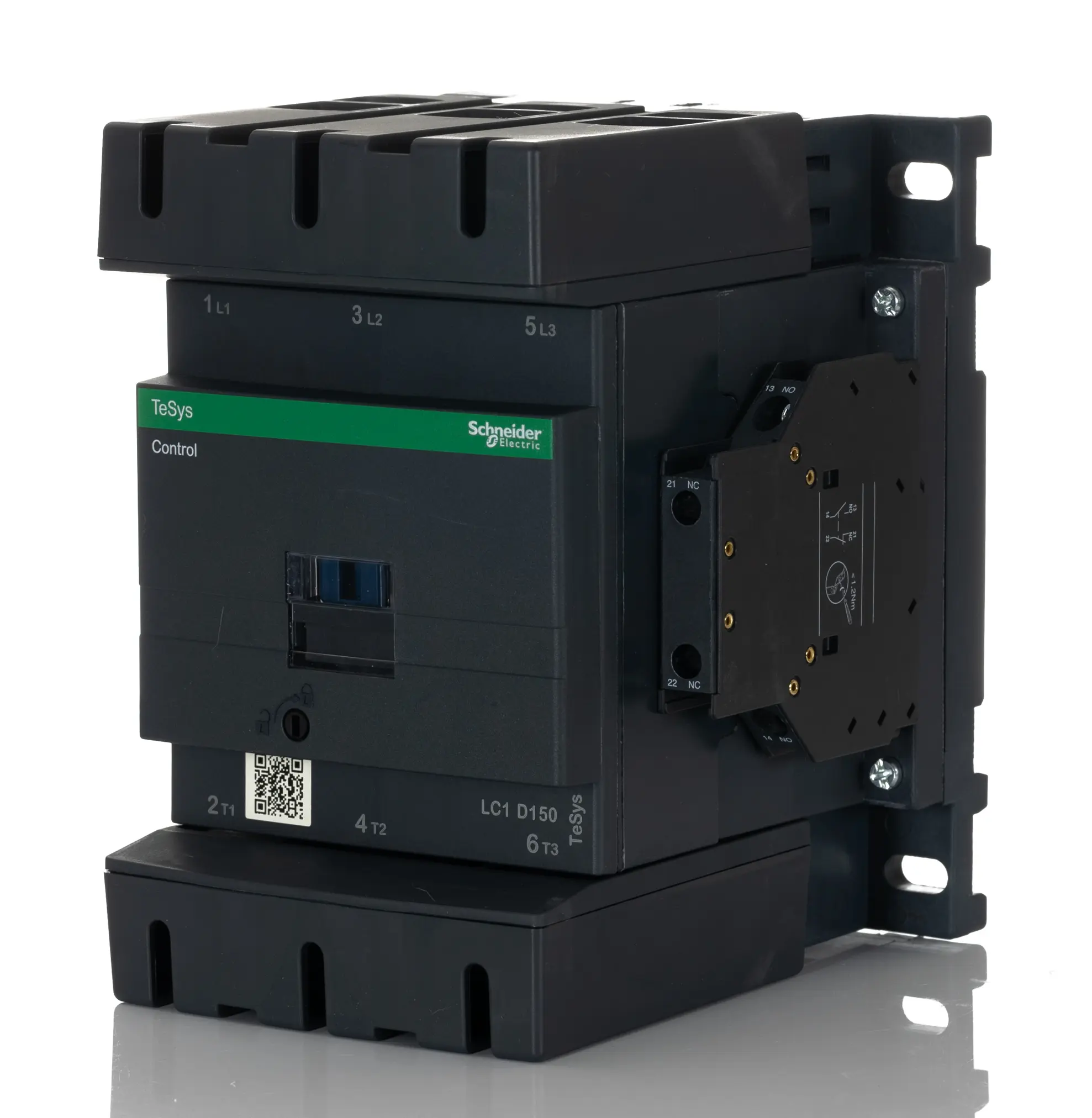 Produktfoto 1 von Schneider Electric TeSys D LC1D Leistungsschütz 115 V ac-Spule, 3 -polig , 1 kV ac / 150 A 80 kW 3 Schließer