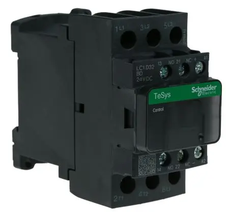 Produktfoto 1 von Schneider Electric LC1D Schütz 24V dc-Spule, 3-polig, 690V ac / 32 A 24V dc 15 kW 3 Schließer Motorsteuerung,