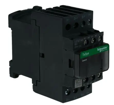 Produktfoto 1 von Schneider Electric TeSyS D Schütz 24V dc-Spule, 4-polig, 690V ac / 40 A 24V dc 1.56 W 4 Schließer Motorsteuerung,