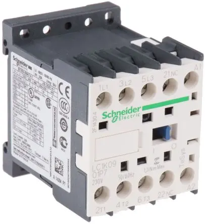 Produktfoto 1 von Schneider Electric TeSyS K Schütz 230V ac-Spule, 3-polig, 690V ac / 9 A 230V ac 4 kW 3 Schließer Motorsteuerung,
