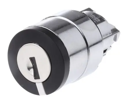 Produktfoto 1 von Schneider Electric Harmony Schlüsselschalterkopf 22 mm 2 Positionen 458A Rastend IP66, IP67, IP69K