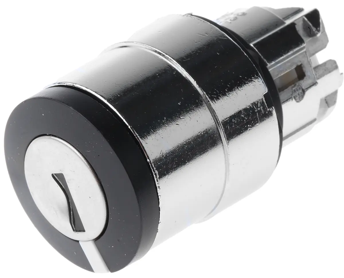 Produktfoto 1 von Schneider Electric Harmony Schlüsselschalterkopf 22 mm 3 Positionen 455 Federrückstellung IP69K, IP67, IP66