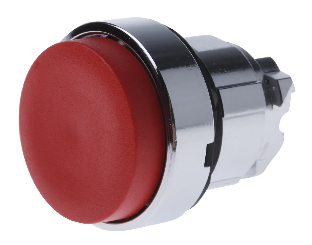 Produktfoto 1 von Schneider Electric Harmony Drucktastenkopf Ø 22 mm, Rot Federrückstellung Rund Rund Metall, IP66