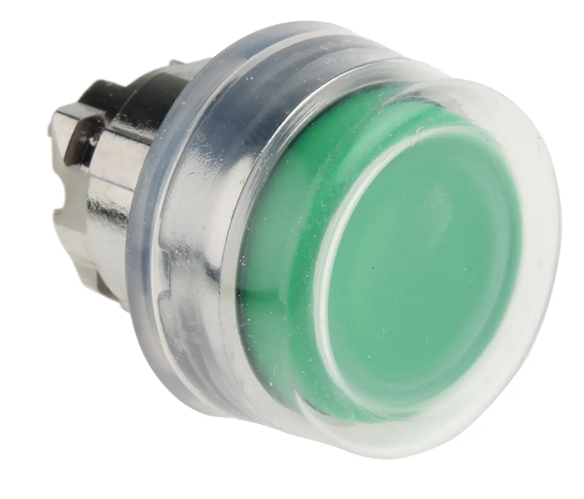 Produktfoto 1 von Schneider Electric Harmony Drucktastenkopf Ø 22 mm, Grün Federrückstellung Rund Rund Metall, IP66