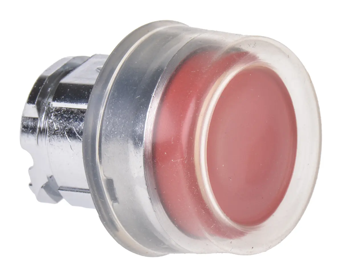 Produktfoto 1 von Schneider Electric Harmony Drucktastenkopf Ø 22 mm, Rot Federrückstellung Rund Rund Metall, IP66
