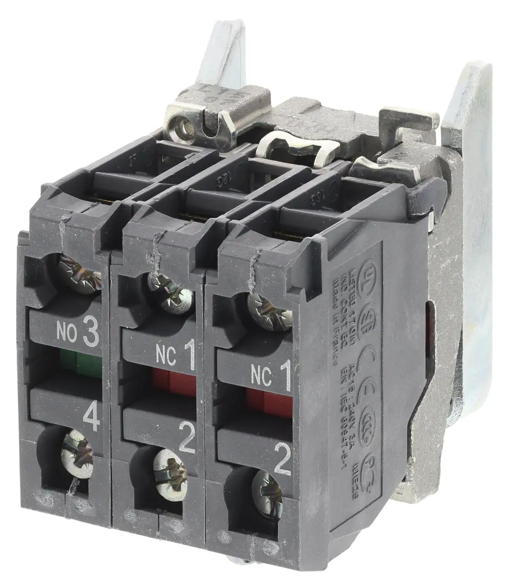 Produktfoto 1 von Schneider Electric Harmony Kontaktblock 1 Schließer/2 Öffner 600V Schraube