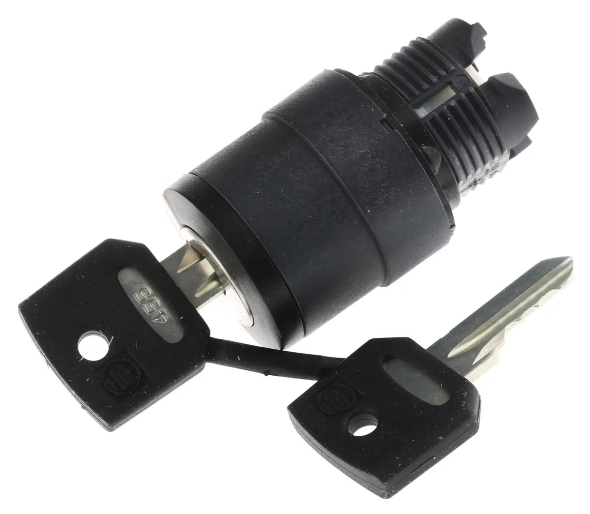 Produktfoto 1 von Schneider Electric Harmony Schlüsselschalterkopf 22 mm 3 Positionen 455 Federrückstellung zur Mitte IP69K, IP67, IP66