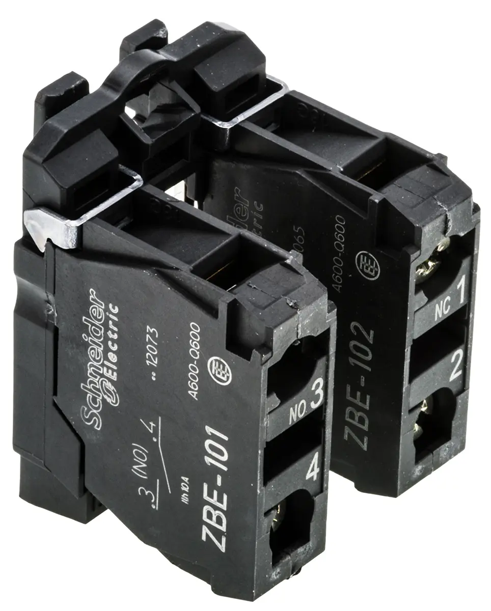 Produktfoto 1 von Schneider Electric Harmony Kontaktblock 1 Schließer/1 Öffner 600V Schraube