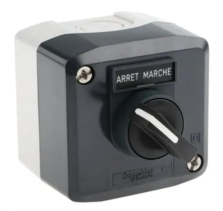 Produktfoto 1 von Schneider Electric Rastung Harmony Steuerstation-Schalter 1 Schließer Schwarz Polycarbonat Polycarbonat Schwarz Ø 22 mm