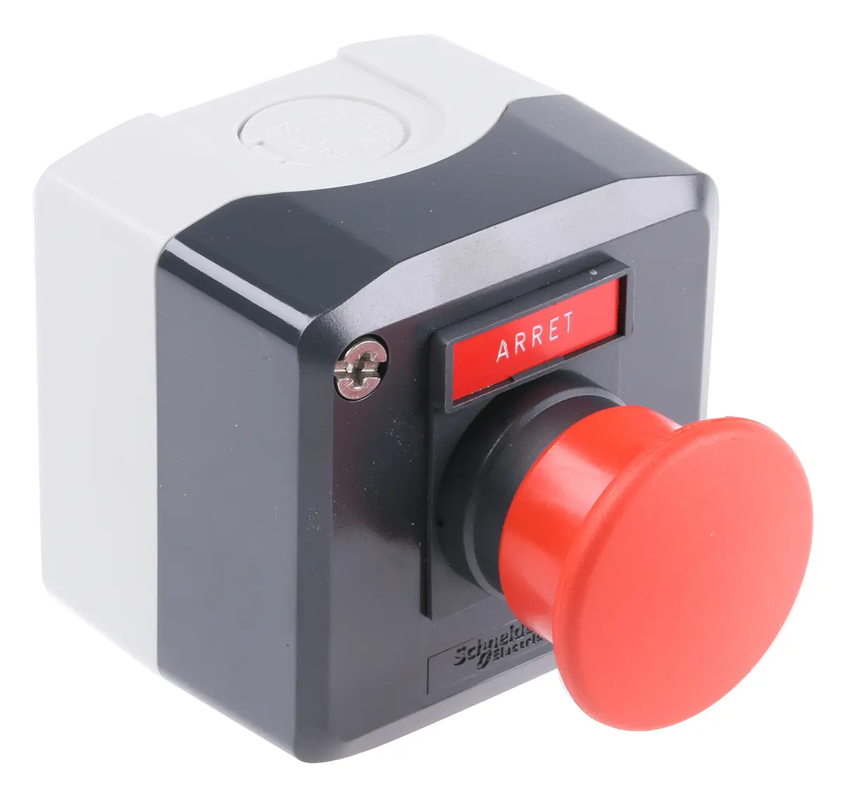 Produktfoto 1 von Schneider Electric Federrückstellung Harmony Drucktaster-Steuerstation Rot Polycarbonat, IP66, IP67, IP69K Dunkelgrau,