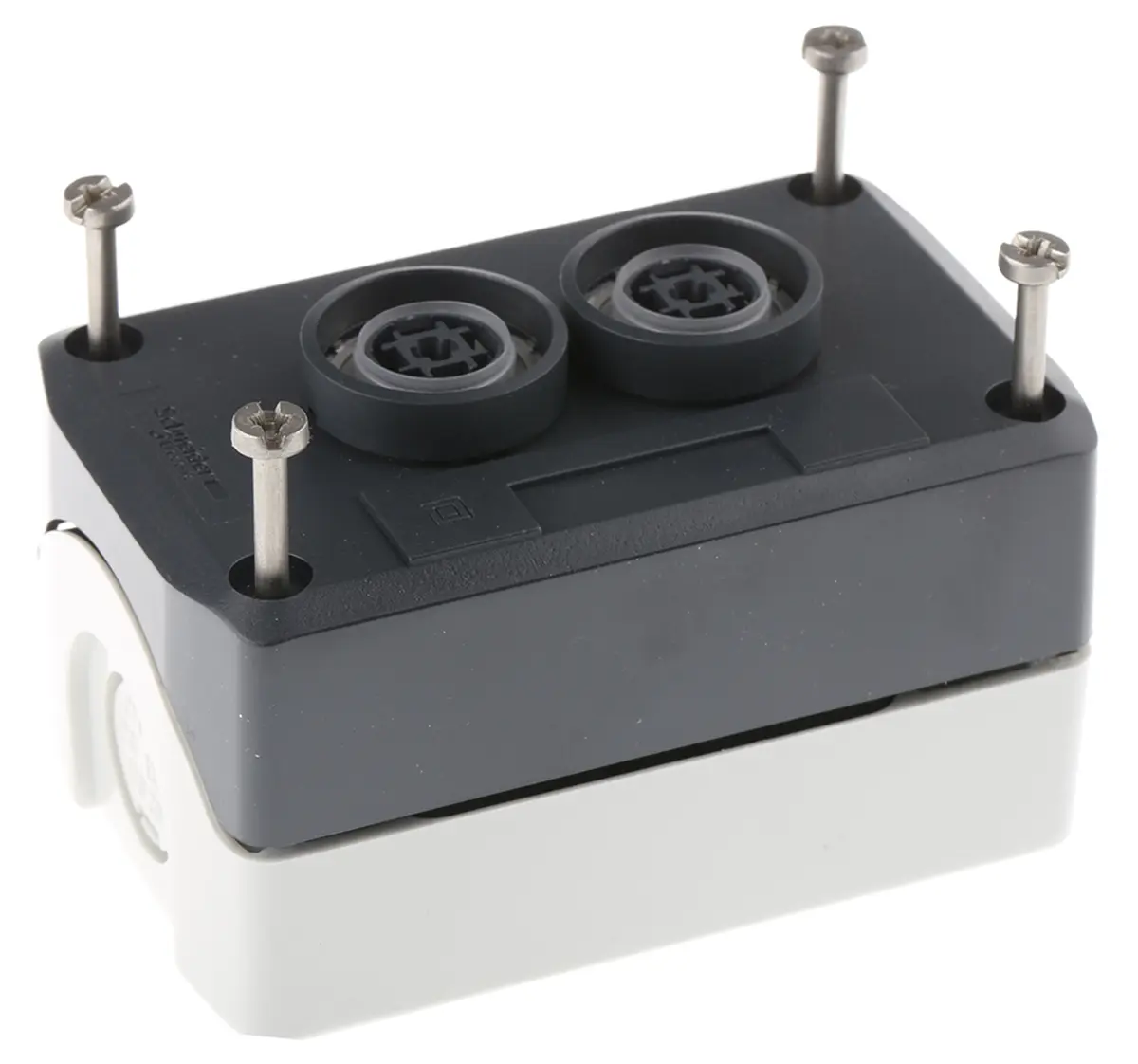 Produktfoto 1 von Schneider Electric Federrückstellung Harmony Drucktaster-Steuerstation Schwarz, Weiß Polycarbonat, IP69K, IP66, IP67