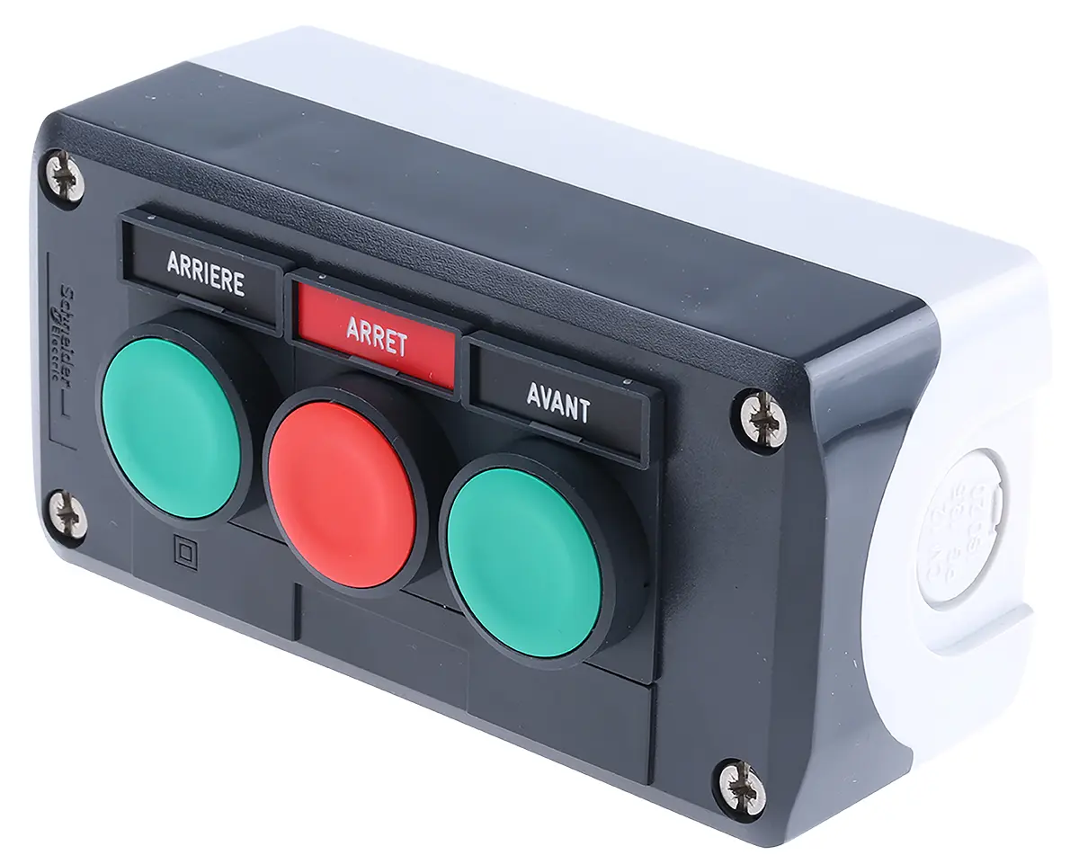 Produktfoto 1 von Schneider Electric Federrückstellung Harmony Drucktaster-Steuerstation Grün, Rot Polycarbonat, IP66, IP69K, IP67