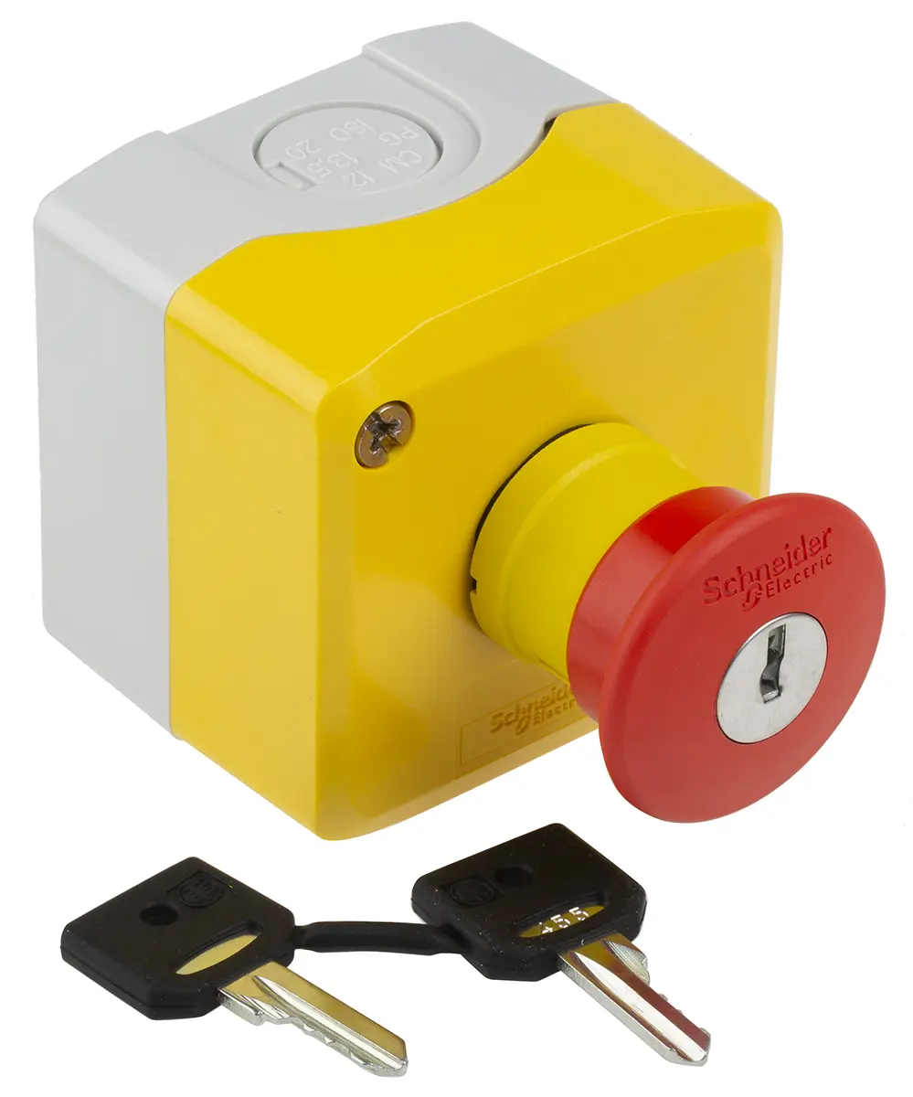 Schneider Electric Harmony XALK Not-Aus-Drucktaster, Oberfläche, 1-poliger Umschalter, Gelb IP69K, IP69, IP66, IP40