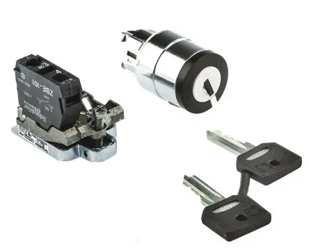 Produktfoto 1 von Schneider Electric Schlüsselschalter Rastung 2-Positionen 1 Schließer 455 IP65