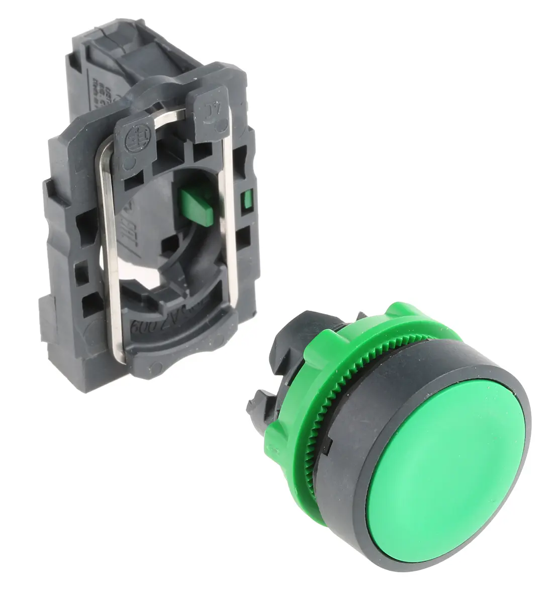 Produktfoto 1 von Schneider Electric Harmony XB5 Druckschalter Grün Federrückstellung Panel Ø 22 mm, SPST, IP66, IP67, IP69K