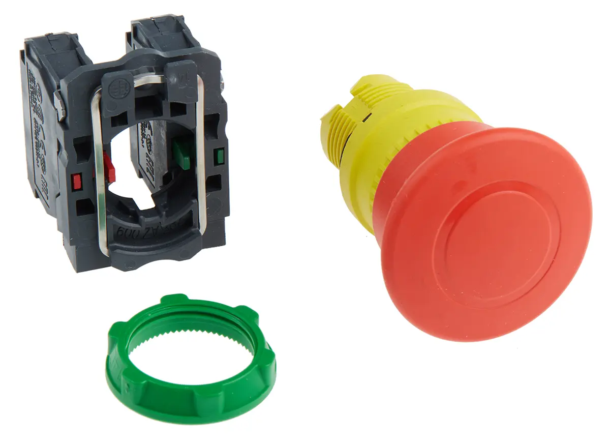 Produktfoto 1 von Schneider Electric Harmony XB5 Not-Aus-Drucktaster, Ø 22 mm, 1-poliger Umschalter, Rot IP69K, IP66, IP69, IP40 Better