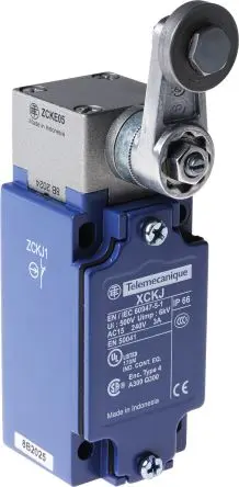 Produktfoto 1 von Telemecanique Sensors OsiSense XC Endschalter, Rollenhebel 1 Schließer/1 Öffner, IP66, Zinklegierung 240V ac 3A