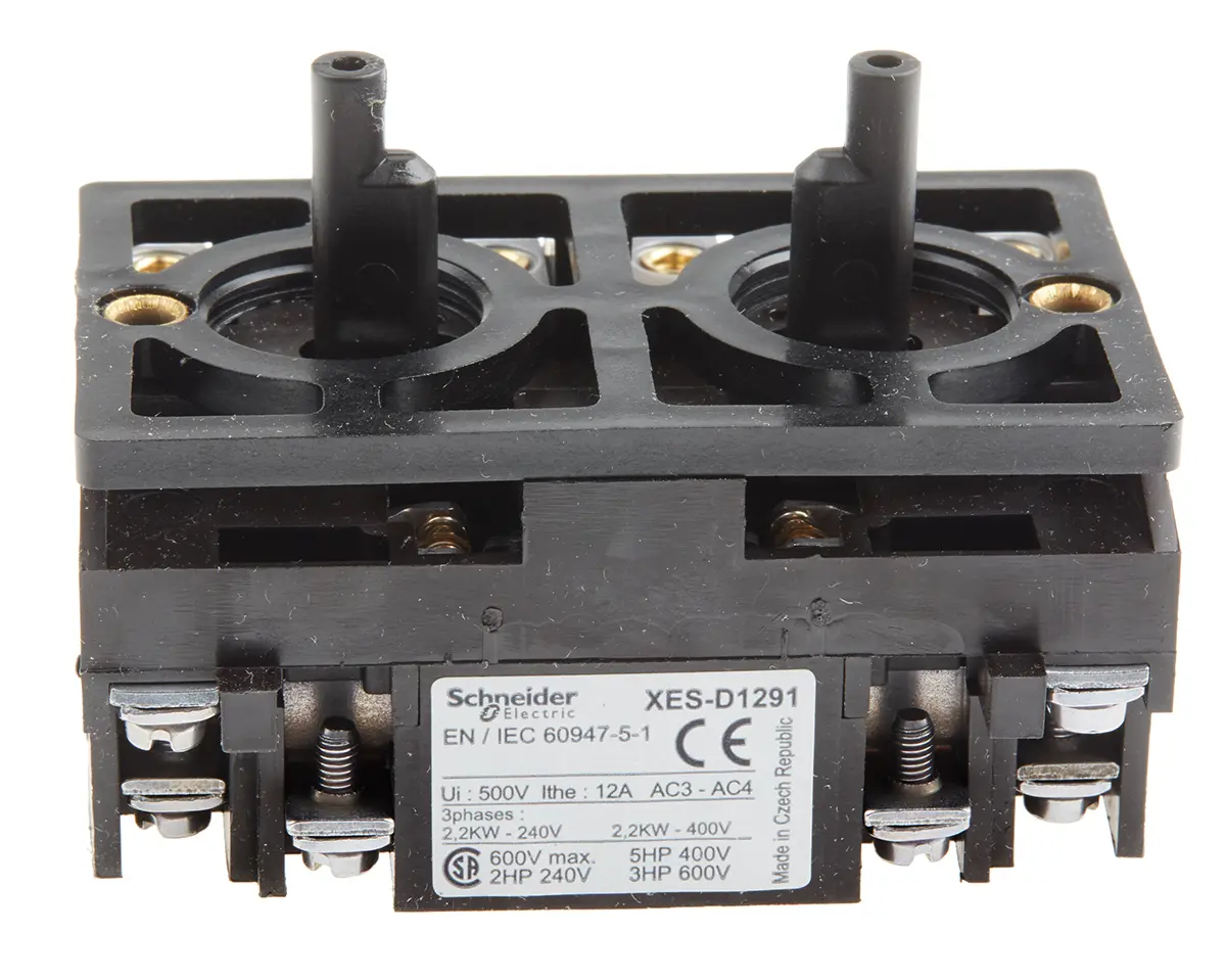 Produktfoto 1 von Schneider Electric XAC Kontaktblock 1 Wechsler 600V für XACB Schraubanschluss
