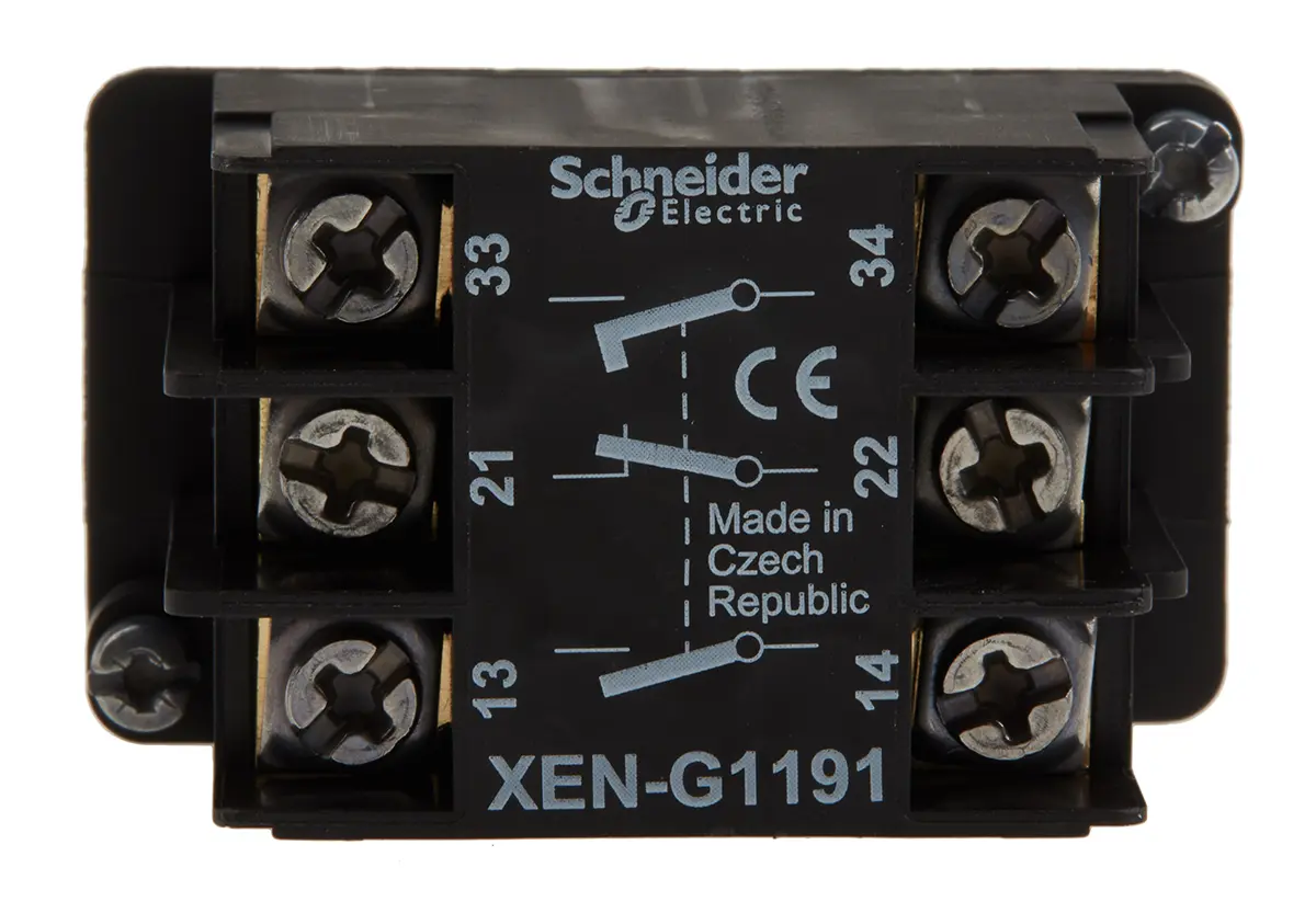 Produktfoto 1 von Schneider Electric XENG Kontaktblock 2 Schließer + 1 Öffner 600V für XACA, XACA9...Kopf Schraubanschluss