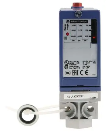 Produktfoto 1 von Telemecanique Sensors XMLB Differenzial Drucksensor 22 bar, Relais 300 bar, für Hydraulikflüssigkeit