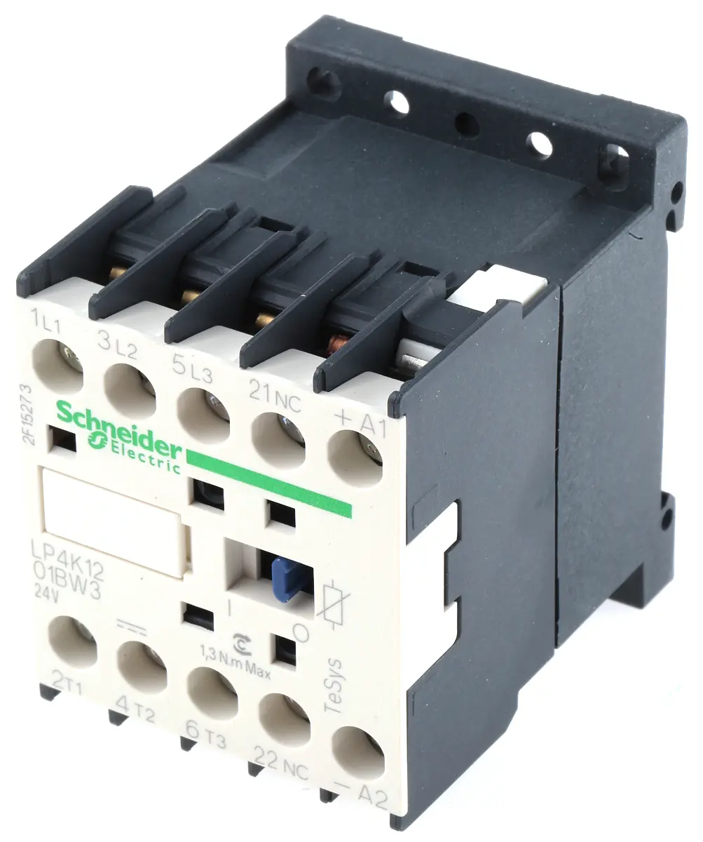 Produktfoto 1 von Schneider Electric LP4K Schütz 24 V dc-Spule, 3-polig, 690V ac / 12 A 24 V dc 5.5 kW 3 Schließer Motorsteuerung
