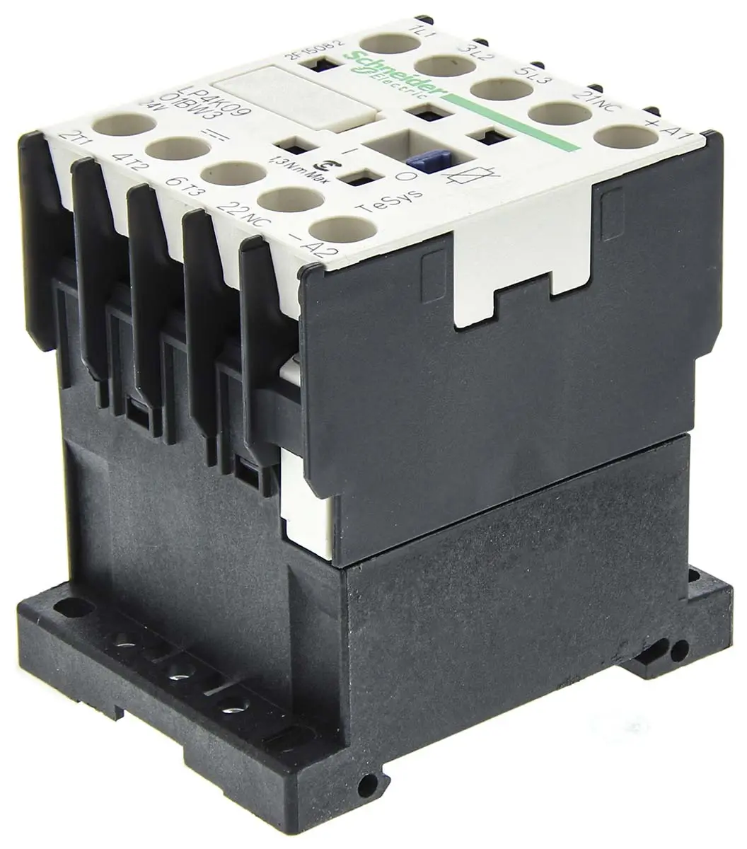 Produktfoto 1 von Schneider Electric LP4K Schütz 24 V dc-Spule, 3-polig, 690V ac / 9 A 24 V dc 4 kW 3 Schließer Motorsteuerung