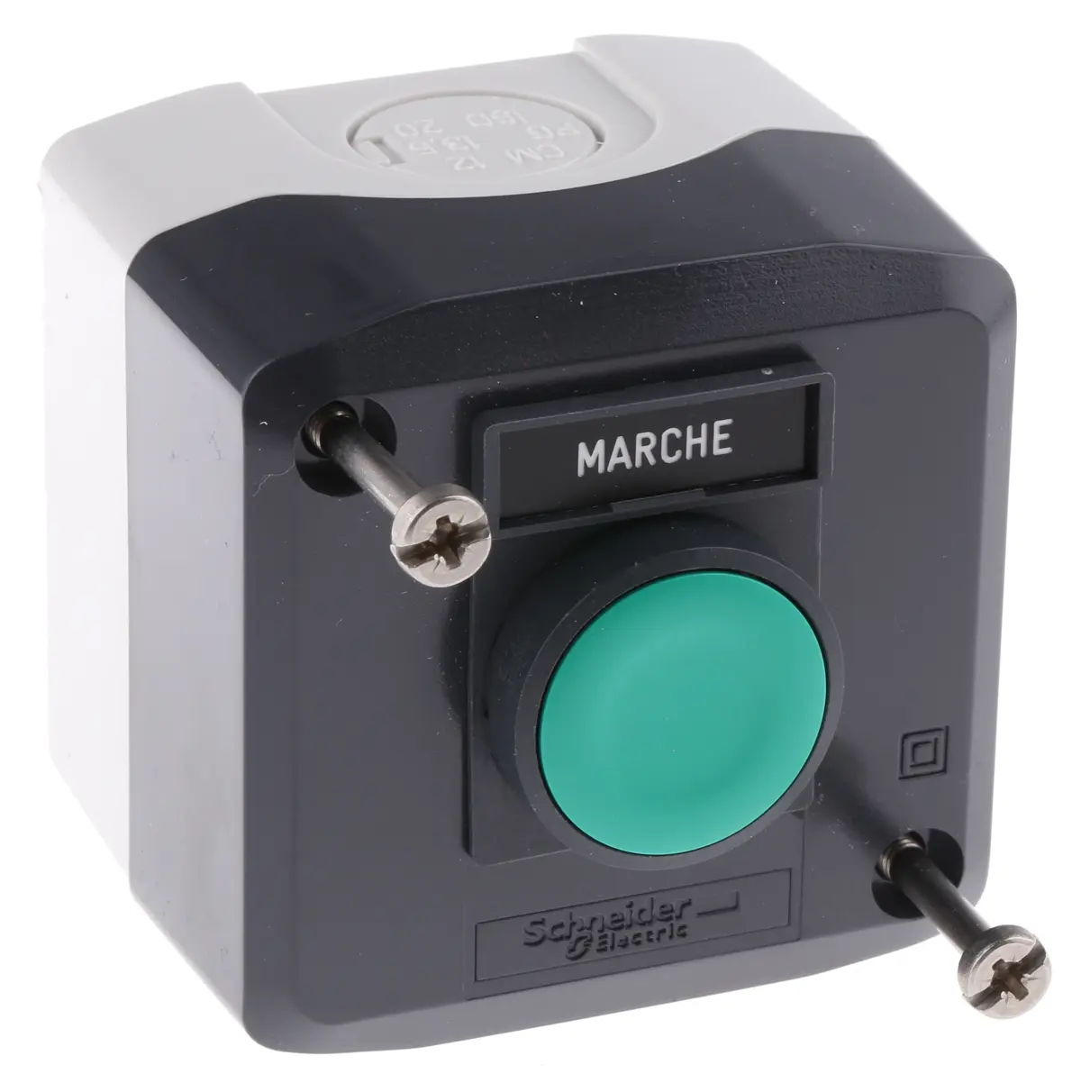 Produktfoto 1 von Schneider Electric Federrückstellung Harmony Drucktaster-Steuerstation Grün Polycarbonat, IP67, IP66, IP69K Polycarbonat