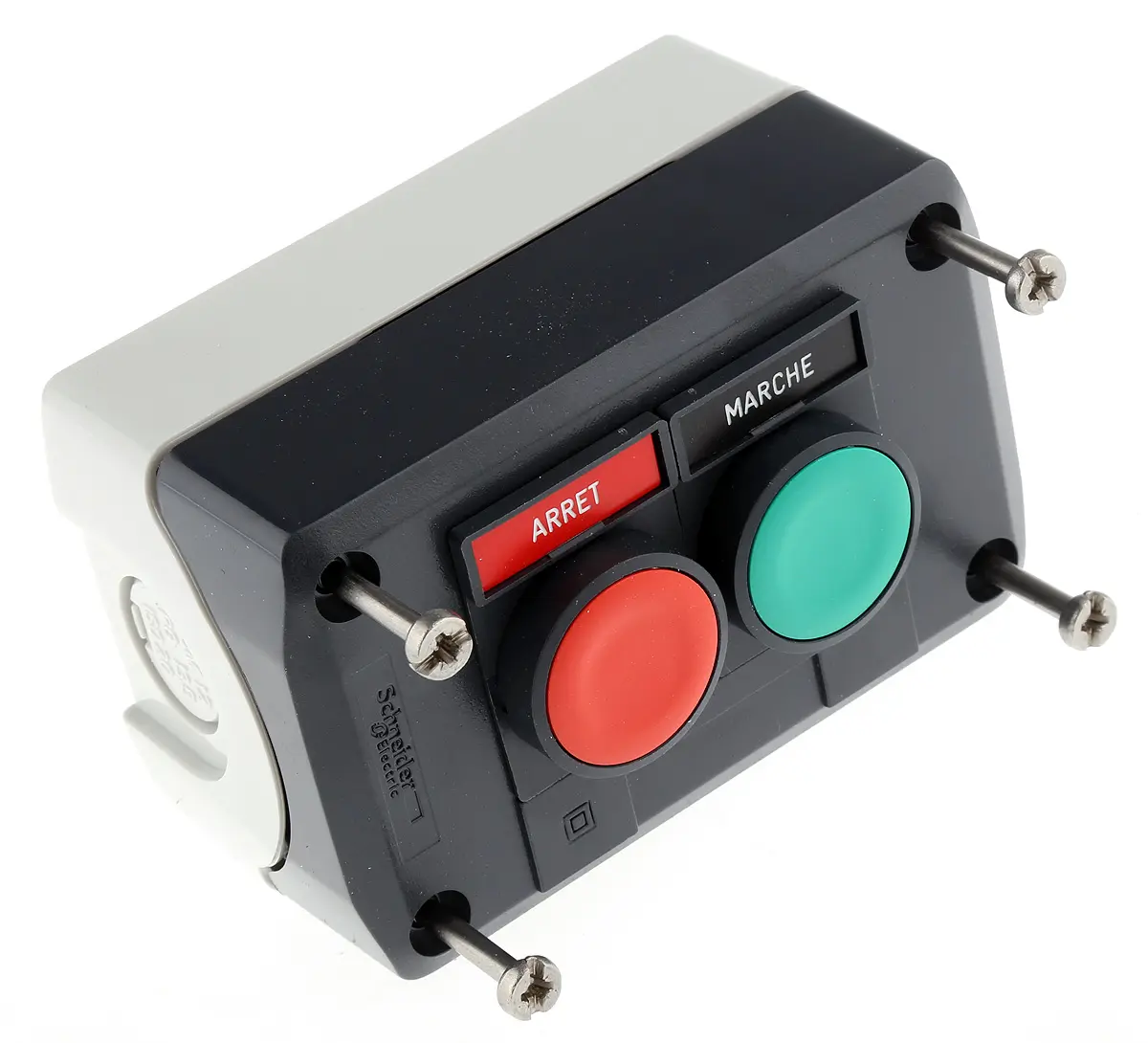 Produktfoto 1 von Schneider Electric Federrückstellung Harmony Drucktaster-Steuerstation Polycarbonat, IP69K, IP66, IP67 Ø 22 mm