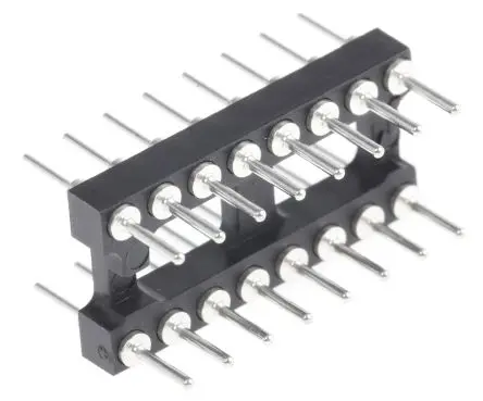 E-TEC DIL-Stiftsockel 2.54 mm Raster Durchsteckmontage Serie POS/POO/PCL Unisoliert