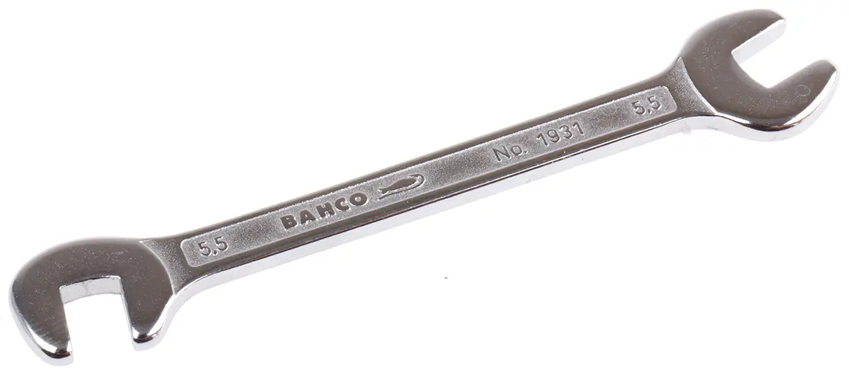 Produktfoto 1 von Bahco Doppelgabelschlüssel Metrisch Legierungsstahl Schließer (NO), Länge 80 mm