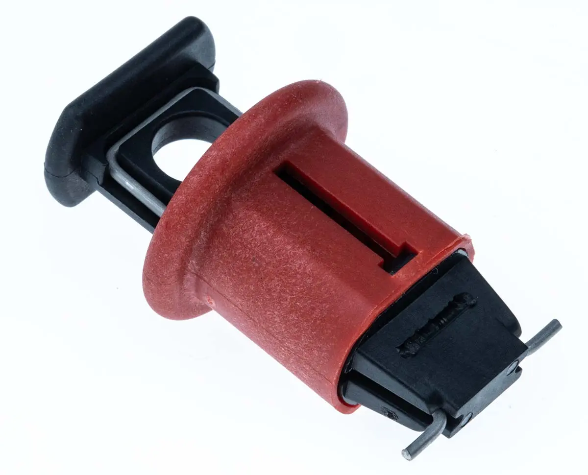Produktfoto 1 von Brady Glasfaserverstärktes Nylon Aussperrung Typ Leitungsschutzschalter-Verriegelungen, 1-fach Verriegelung 7.14 mm, Rot