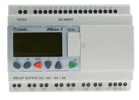 Produktfoto 1 von Crouzet Millenium 3 Logikmodul, 16 Eing. Relais Ausg.Typ Digital, Analog Eing.Typ