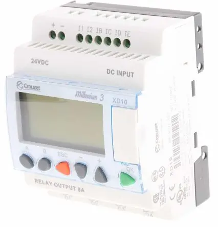 Produktfoto 1 von Crouzet Millenium 3 Logikmodul, 6 Eing. Relais Ausg.Typ Analog Eing.Typ