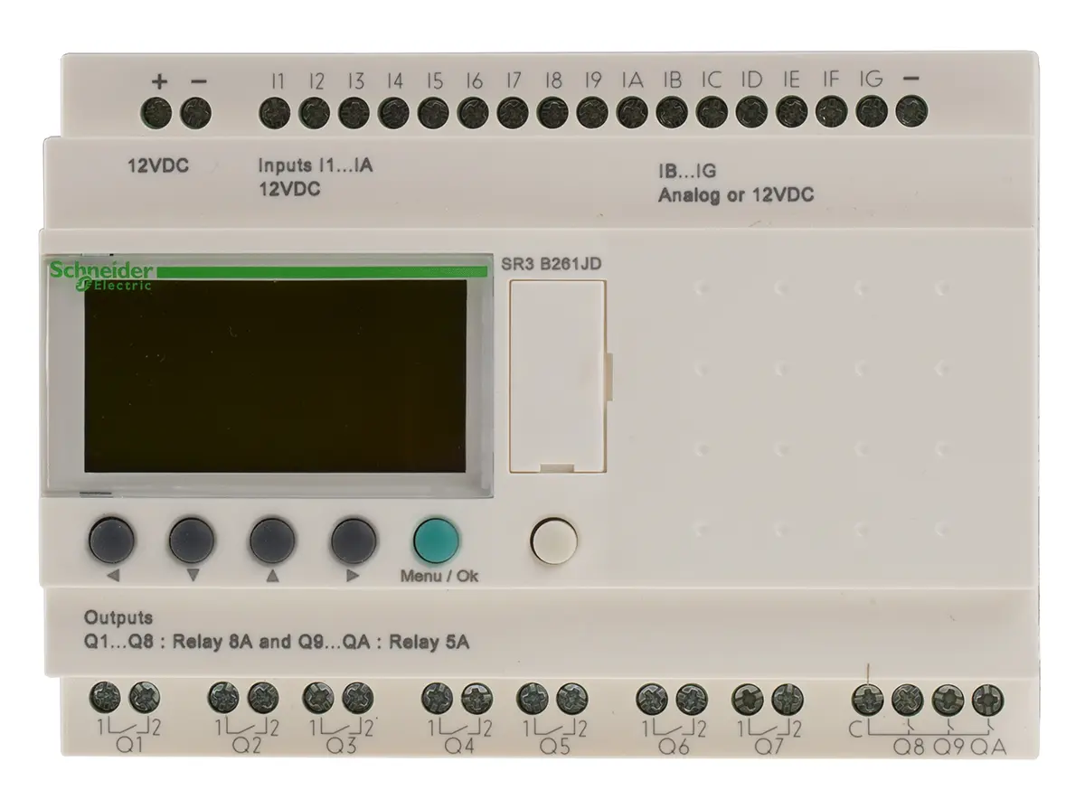Produktfoto 1 von Schneider Electric Zelio Logic Logikmodul, 16 Eing. Relais Ausg.Typ Analog, digital Eing.Typ 12 V dc