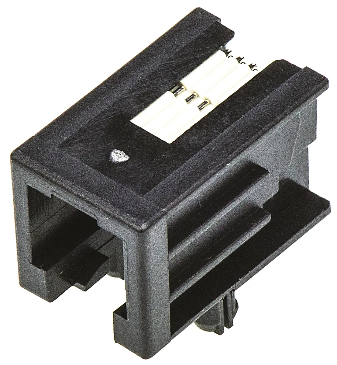 TE Connectivity 1-1705949 Buchse Cat3 RJ22-Steckverbinder, 2-Port 4-polig Ungeschirmt Durchsteckmontage gewinkelt
