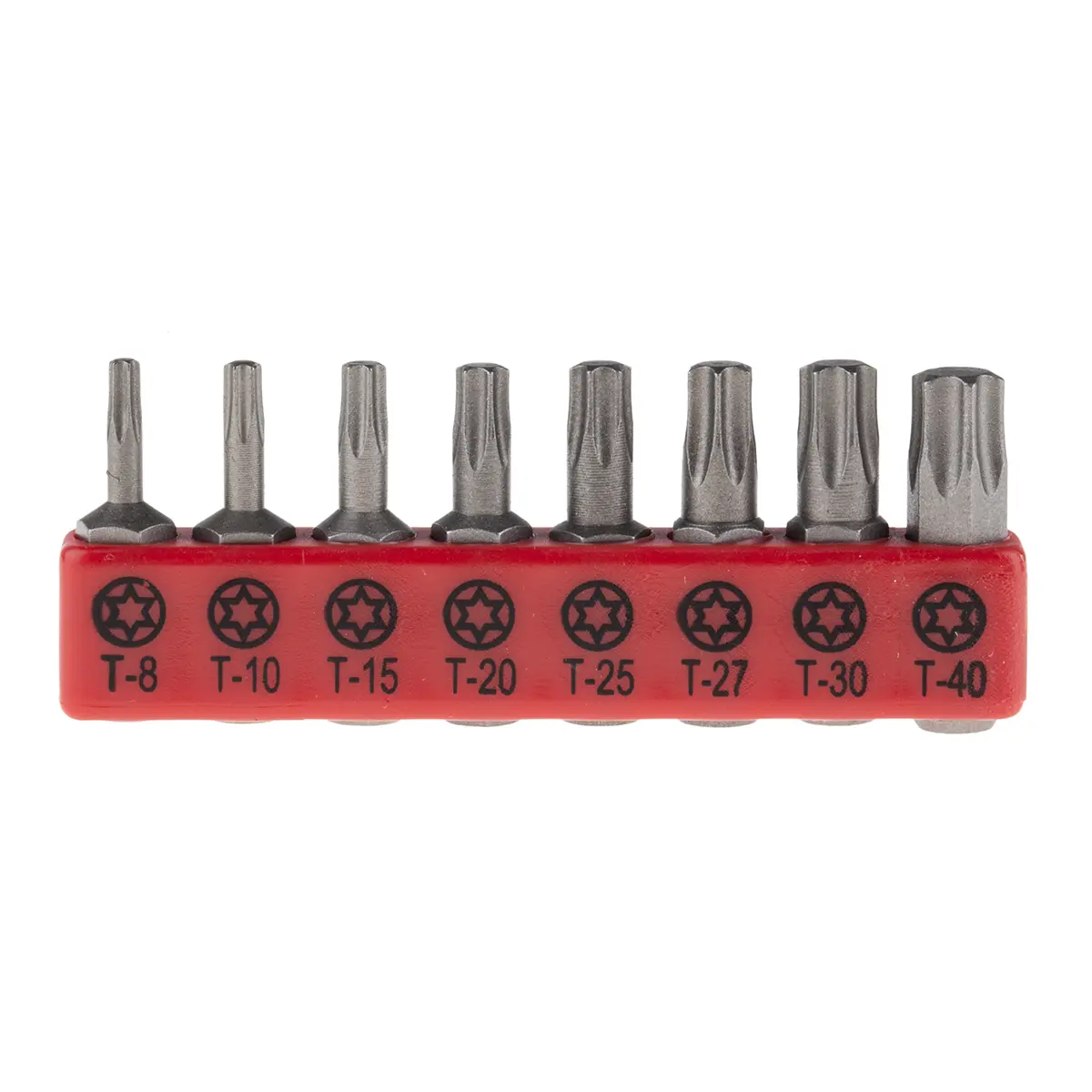 Produktfoto 1 von RS PRO Innensechsrund Innensechsrund Treiberbit CrMo-Stahl 25 mm, 8-teilig