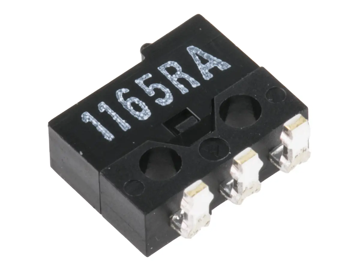 Produktfoto 1 von Omron Mikroschalter Stößel-Betätiger Lot, 1-poliger Umschalter, 30 V dc, 0.5A IP40 1.18N -15 °C - 70 °C