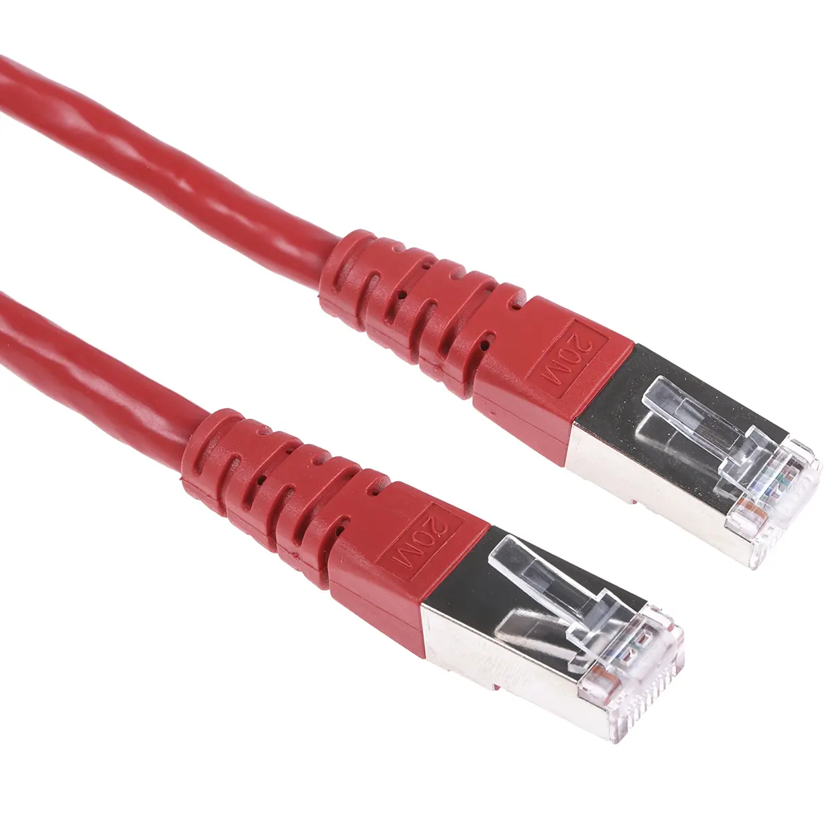 Produktfoto 1 von Roline Kat. 6 Ethernet-Kabel, 20 m, Rot 8 Abgeschirmt Geschirmt, Aussen ø 6.3 mm Außen-ø , Polyvinylchlorid