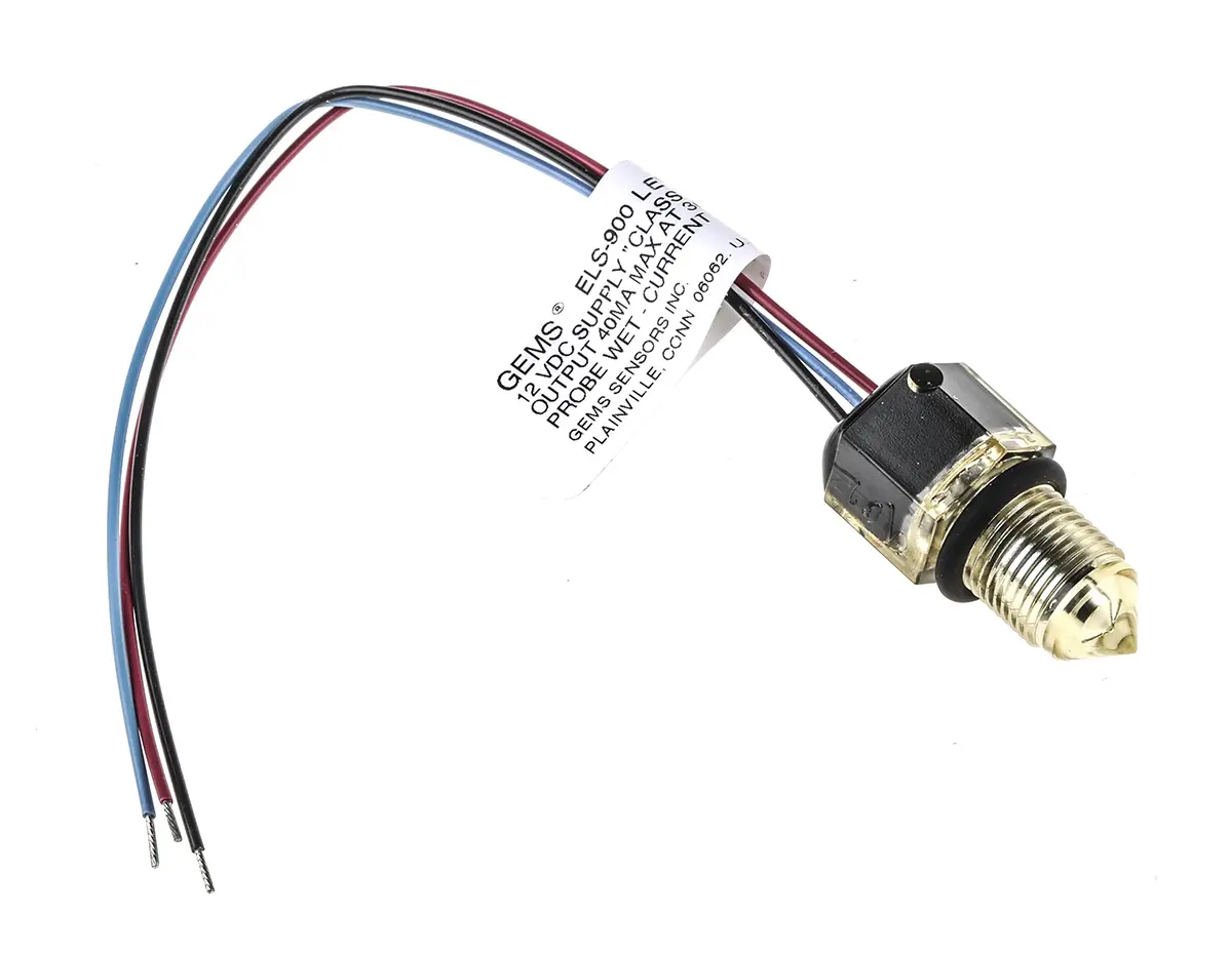 Gems ELS-900 Elektrooptik Pegelmesser mit 30 m Kabel Vertikale Montage, Horizontal Viton, Nein Zulassung bis 250 psi 125