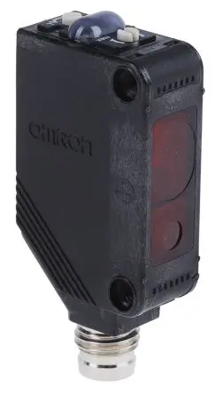 Produktfoto 1 von Omron E3Z Kubisch Optischer Sensor, Hintergrundunterdrückung, PnP Ausgang, 4-polig M8