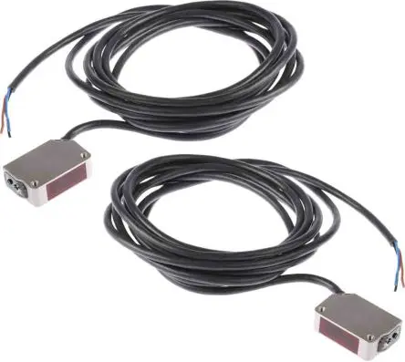 Produktfoto 1 von Omron E3ZM Kubisch Optischer Sensor, Durchgangsstrahl, PnP Ausgang, Drahtkabel