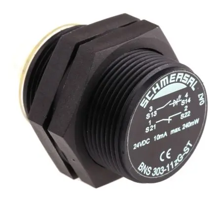 Produktfoto 1 von Schmersal BNS303 Magnetisch M12 Sicherheitsschalter 24V dc aus Kunststoff, Öffner, Schließer (NO), Kodierschalter