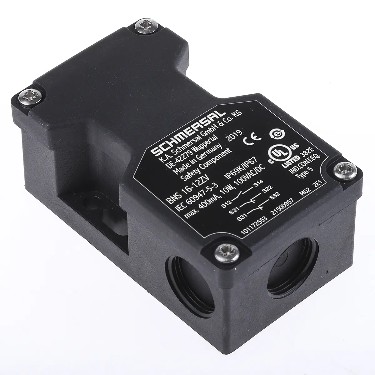 Produktfoto 1 von Schmersal BNS16 BNS16 M20 Sicherheitsschalter aus Kunststoff 100V ac/dc, 2NO/NC, Kodierschalter
