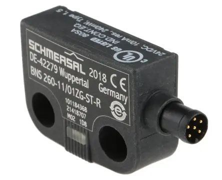 Produktfoto 1 von Schmersal BNS260 Magnetisch M8 Berührungsloser Sicherheitsschalter 75V dc aus Kunststoff, Öffner, Schließer (NO) / 1,