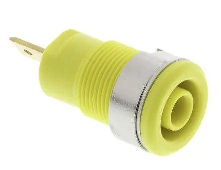 Produktfoto 1 von Staubli 4 mm Buchse Gelb Buchse für Laborstecker, Kontakt Gold, 1000V 24A Stecker