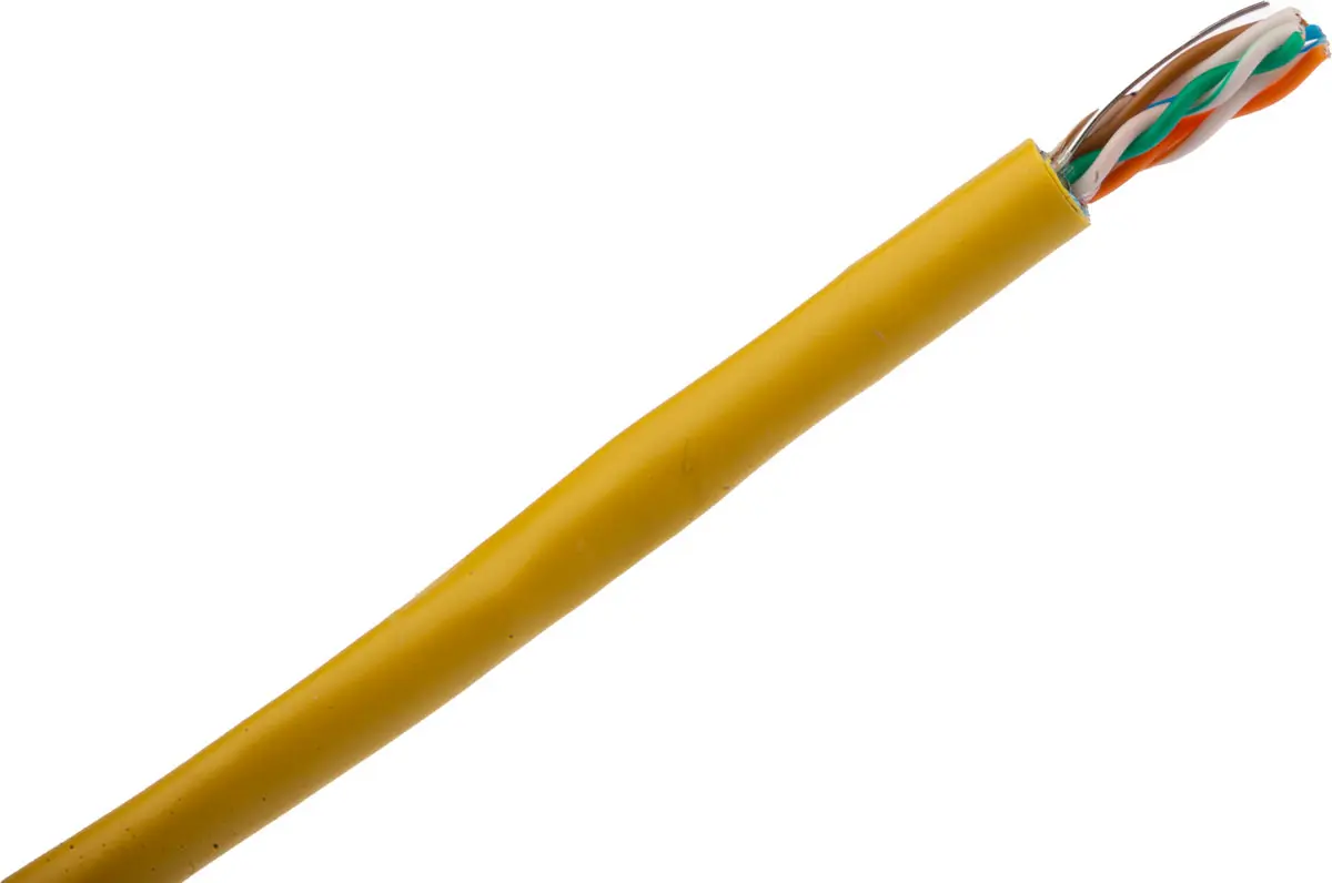 Produktfoto 1 von Molex Premise Networks PowerCat 5E Ethernet-Kabel, 305 m, Gelb, A Fest, B Fest, Polyvinylchlorid Abgeschirmt