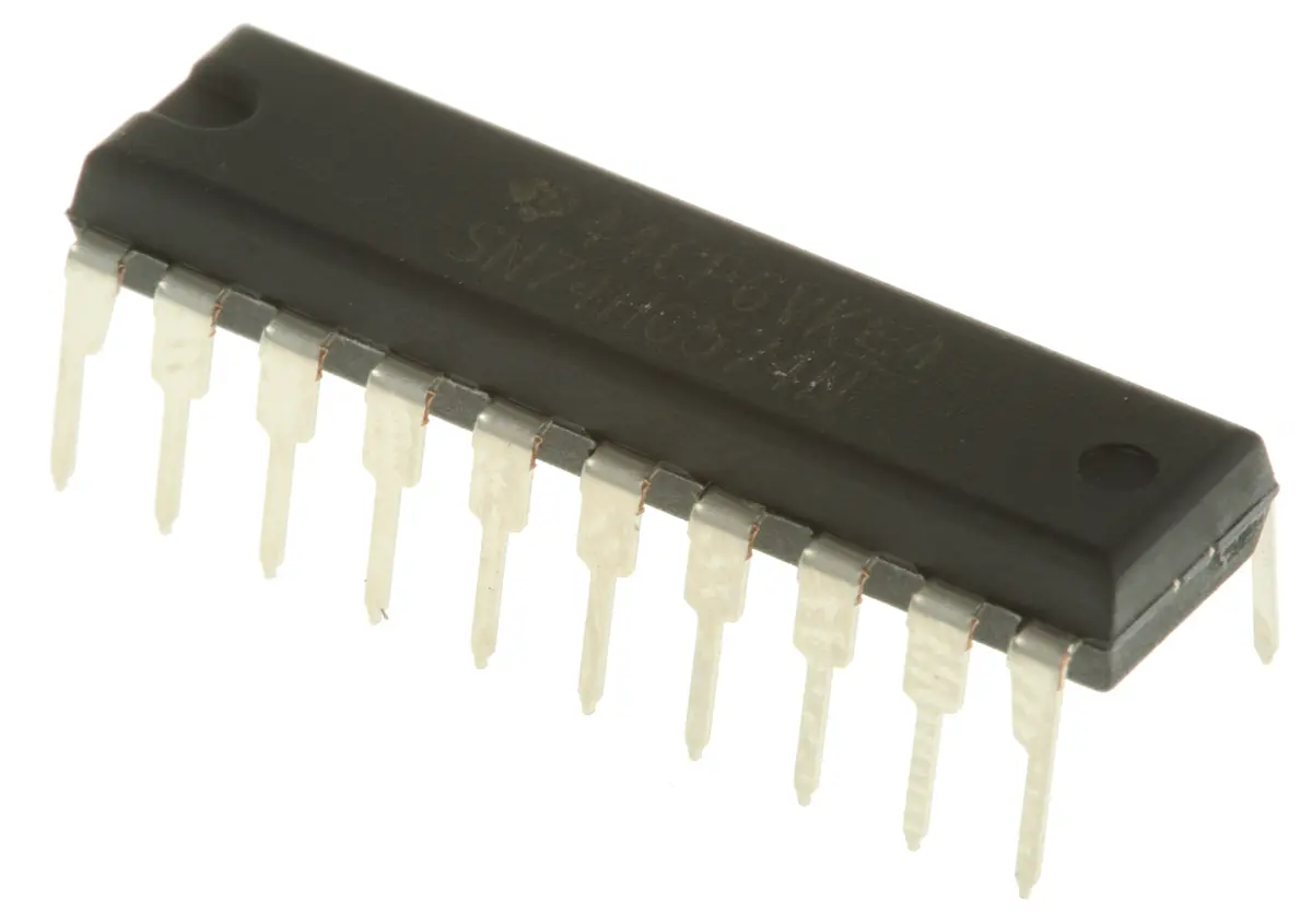 Produktfoto 1 von Texas Instruments IC Flip-Flop 8, HC, Tri-State, Einseitig, PDIP, 20-Pin