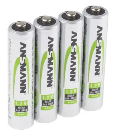 Produktfoto 1 von Ansmann Ansmann MaxE AAA-Akku, Nickel-Metallhydrid, 1.2 V, 550 mAh, 50 °C, -20 °C
